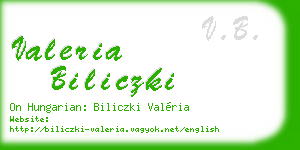 valeria biliczki business card